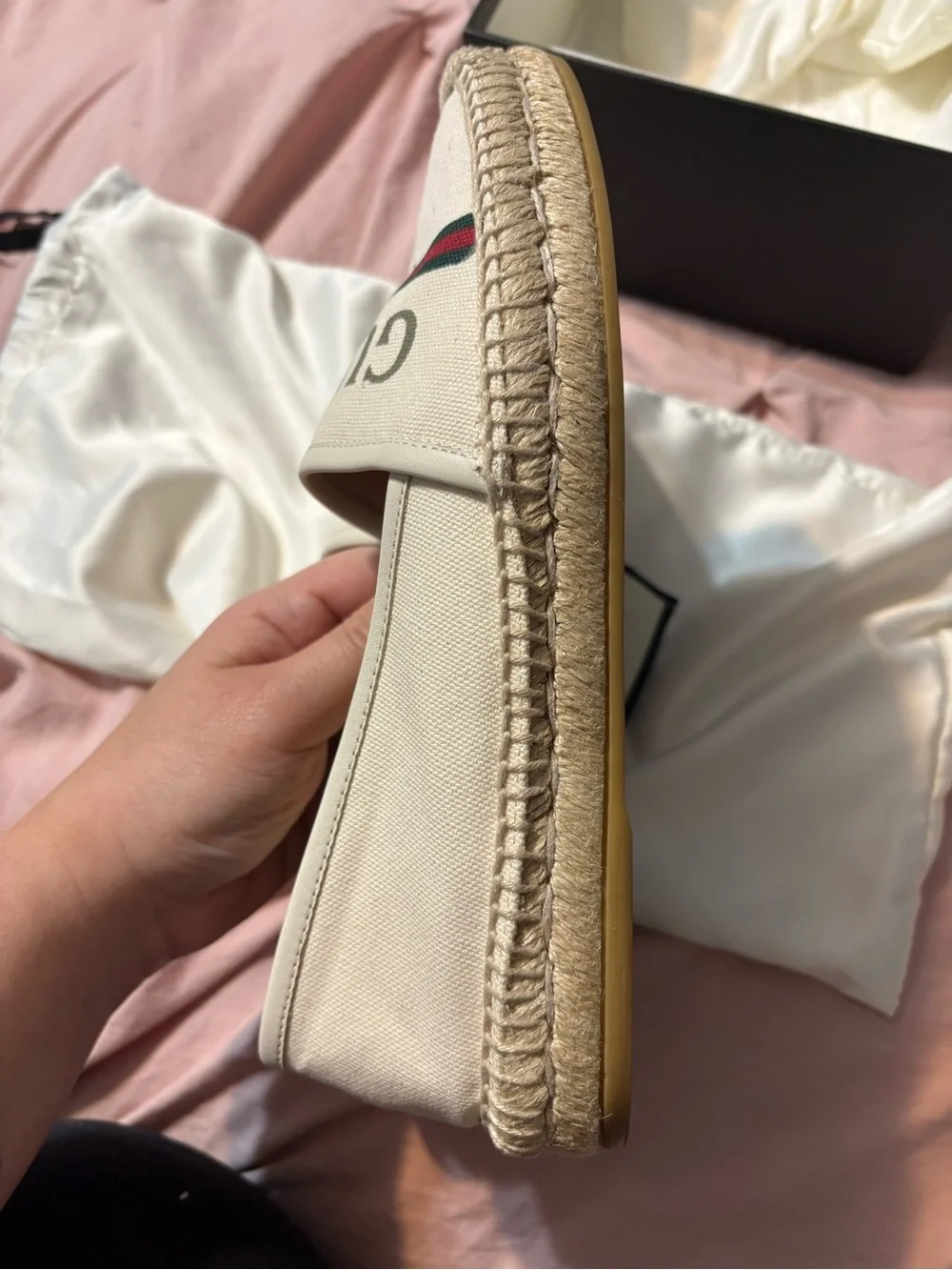 Gucci Cream and Black Branded Card with Barcode